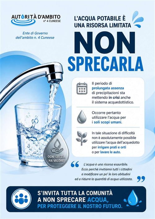 L'Acqua potabile è una risosrsa limitata